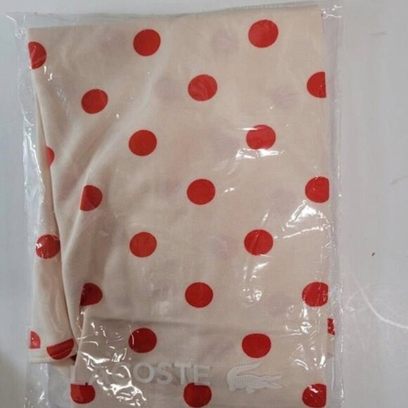 NIB Lacoste Girls Polka Dot Collared Short Sleeve Polo Shirt - Picture 4 of 11